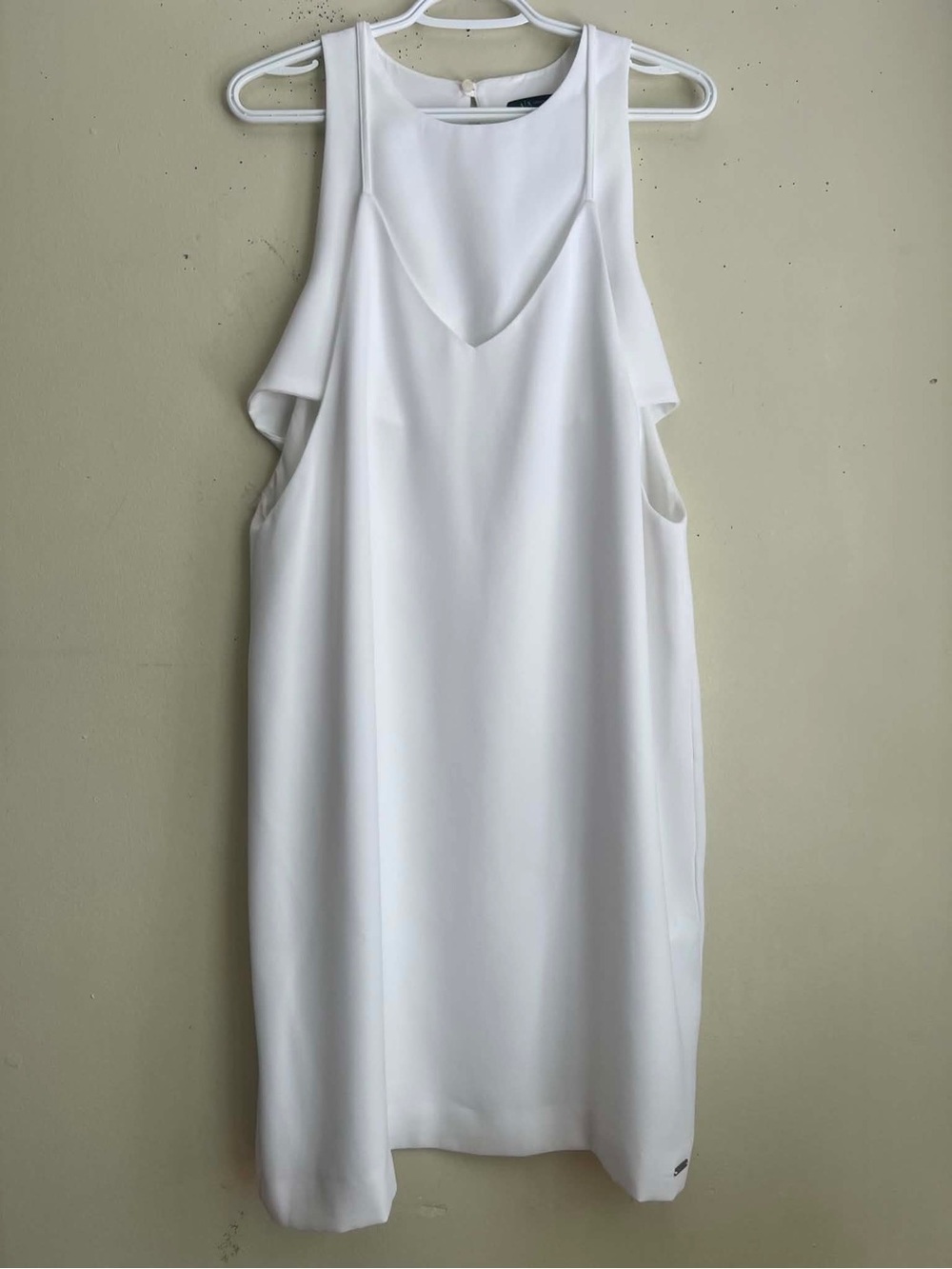 Armani Exchange White Sleeveless Mini Dress